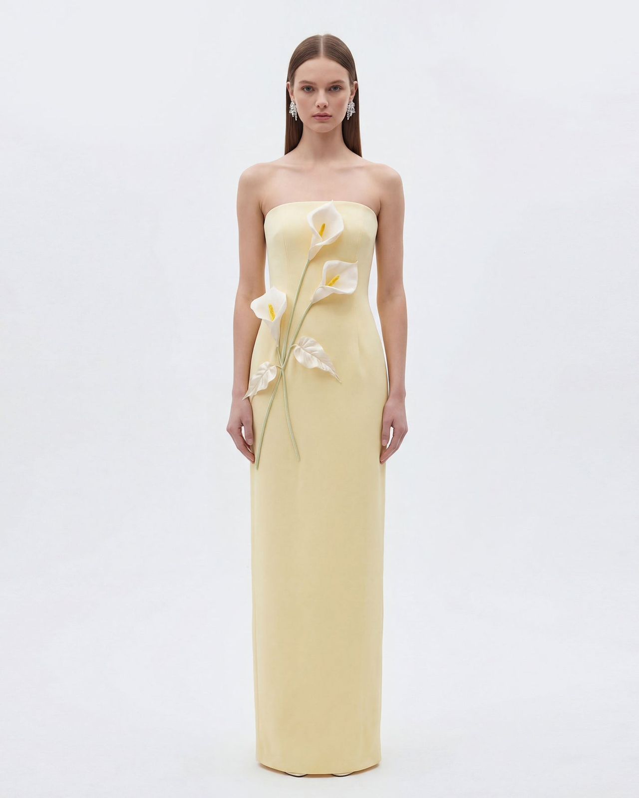 Floral Aplique stapless dress