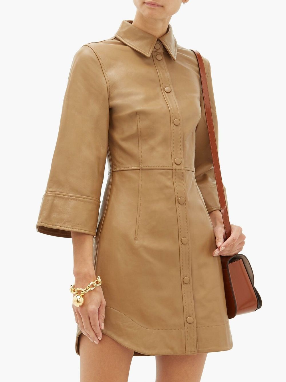 Vestido de Piel de cordero marca Ganni