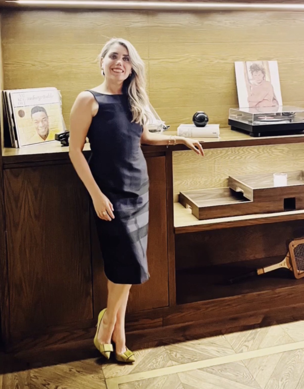 Vestido azul Burberry