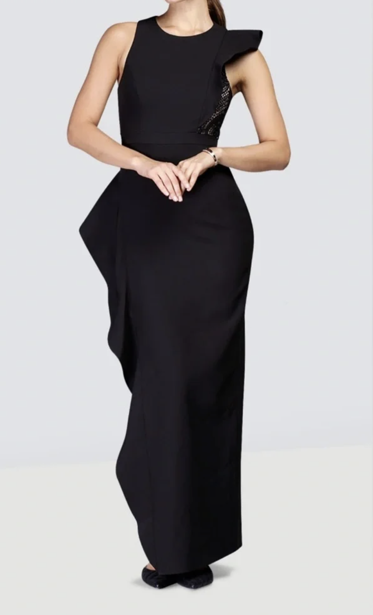 Vestido negro con encaje