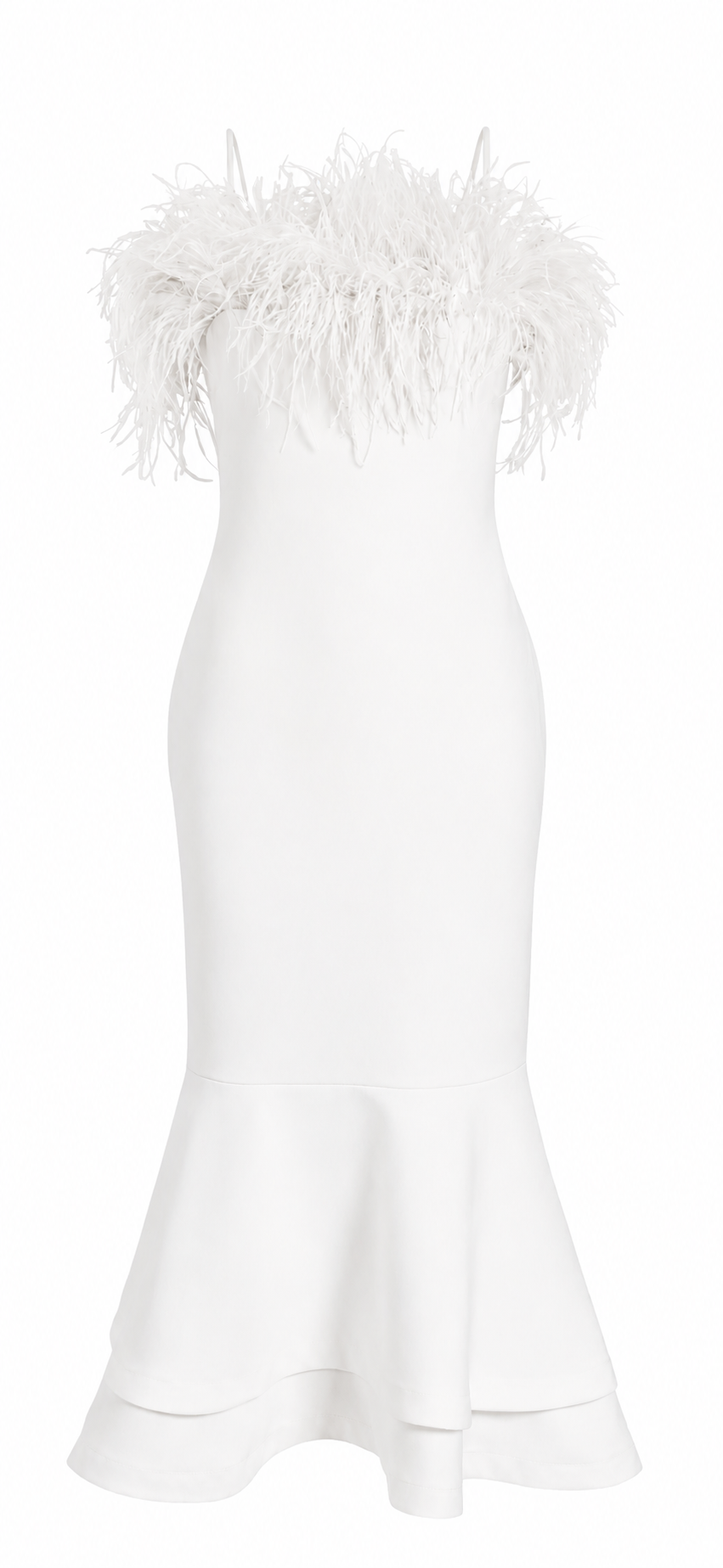 Feather midi aurora dress